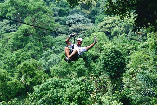 zip-line in the rainforest costa rica