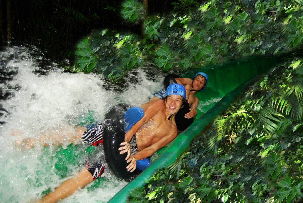 jungle water slide on Buena Vista tour